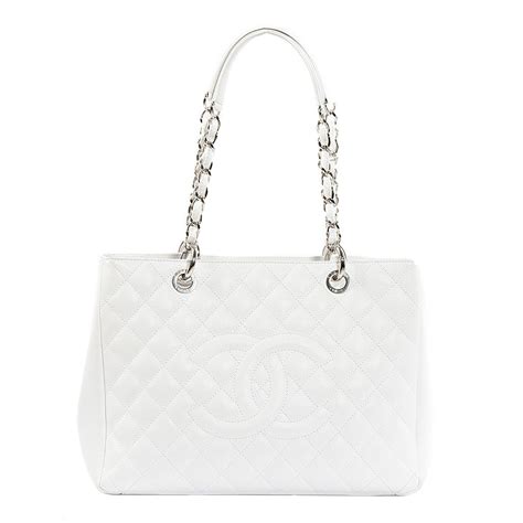 chanel gst white for sale|chanel grand shopping handbags.